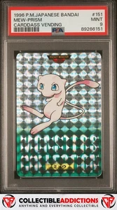 1996 Pokemon Japanese Bandai Carddass Vending #151 Mew Carddass Vending PSA 9 - Picture 1 of 2