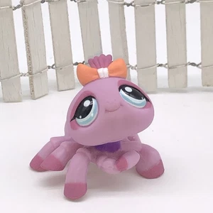Littlest Pet Shop Pink Purple Spider # 991 Coral Bow LPS Hasbro - Picture 1 of 3