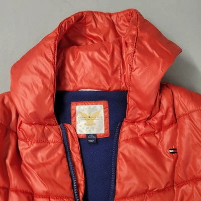 Tommy Hilfiger Youth Size Large 12-14 Red Orange Puffer Jacket - Image 1 of 4