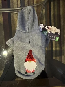 Dog Santa Sequin Hoodie XS - Picture 1 of 6