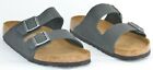 BIRKENSTOCK ARIZONA MEN'S-Soft Footbed- Oiled Nubuck Leather in Black US 9-9.5
