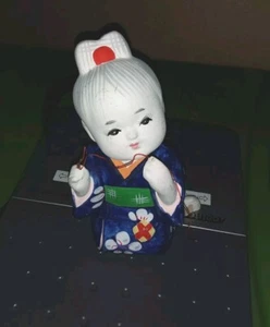 Japanese hakata doll Potters Clay Painted - Picture 1 of 6