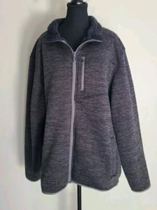 KO6 IZOD Men's Premium Essentials Full Zip Up Sherpa Jersey Jacket Size 2XL - Picture 1 of 7