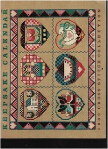 CROSS-STITCH Calendars 1989-90-91 Set of 3 Like NEW 14 Designs per Calendar - Picture 1 of 3