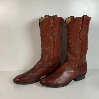 Vintage T.O. Botas de caubói Stanley Goat Sevilha 10,5 D redesenhadas - Imagem 1 de 4