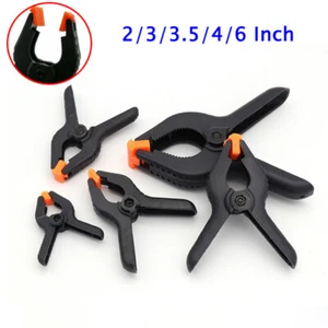 2/3/3.5/4/6 Inch Plastic Spring Clamp Heavy Duty Woodworking Clips Nylon Fixing - Picture 1 of 7