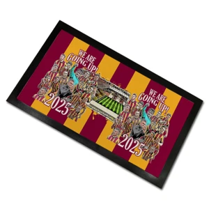 Bradford City Promoted 2025 Bar Runner Mat 2 Sizes Bradford Man Cave Bar Gift - Picture 1 of 6