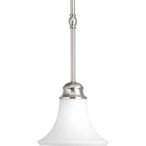 Progress Lighting Applause Brushed Mini Pendant with Etched Parchment Glass - Picture 1 of 5