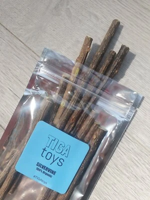10pc Silvervine Sticks Cat Chew Teeth Clean Play Sticks Kitten Play Tiga Toys - Image 1 of 4