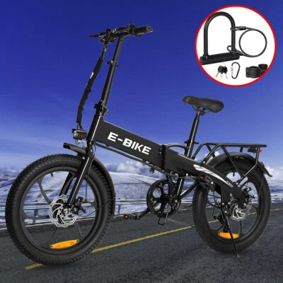 Bicicleta eléctrica de 20" para adultos Fat Tire plegable bicicleta de ciudad - Bicicleta eléctrica de computadora Foto 1 de 4