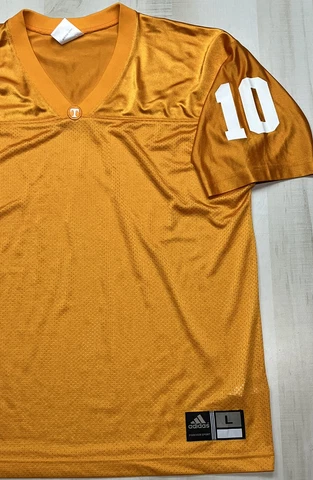 Vintage Tennessee Volunteers Vols Adidas #10 Orange Football Jersey Men’s Large Cover