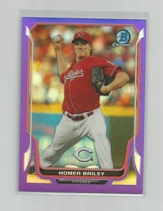 2014 Bowman Chrome HOMER BAILEY Purple Refractor 019/150 - Picture 1 of 1