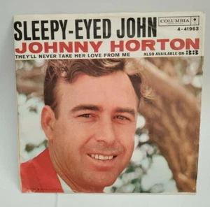Johnny Horton SLEEPY-EYED JOHN (ROCK N ROLL 45/PS) #41963 PLAYS VG+ TO VG++ - Picture 1 of 6