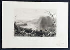 1840 William Bartlett Antique Print of West Point & Crows Nest, Hudson River, NY