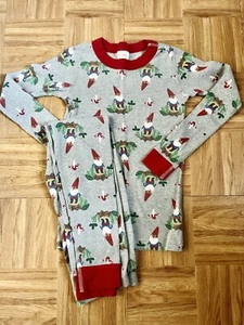 Hanna Andersson Gnome, Christmas Holiday Pajama Set 130/8, Pre-owned (READ) - Picture 1 of 5