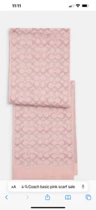 Authentic coach signature c pink scarf NEW - Picture 1 of 7