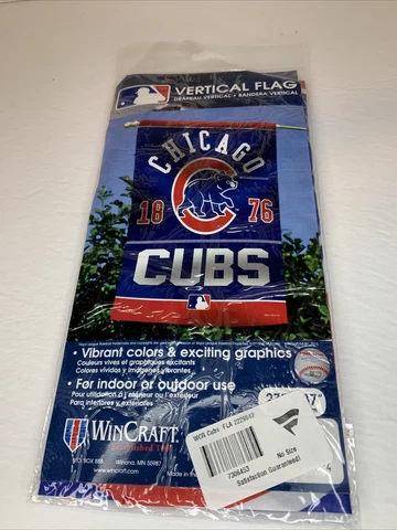 Chicago Cubs Vertical Flag WinCraft 27"x37" New MLB Baseball Cover