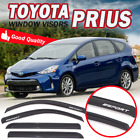 For 12-18 Toyota Prius V Window Visor w/ SPORT Sun Rain Shade Guard Smoke Vent