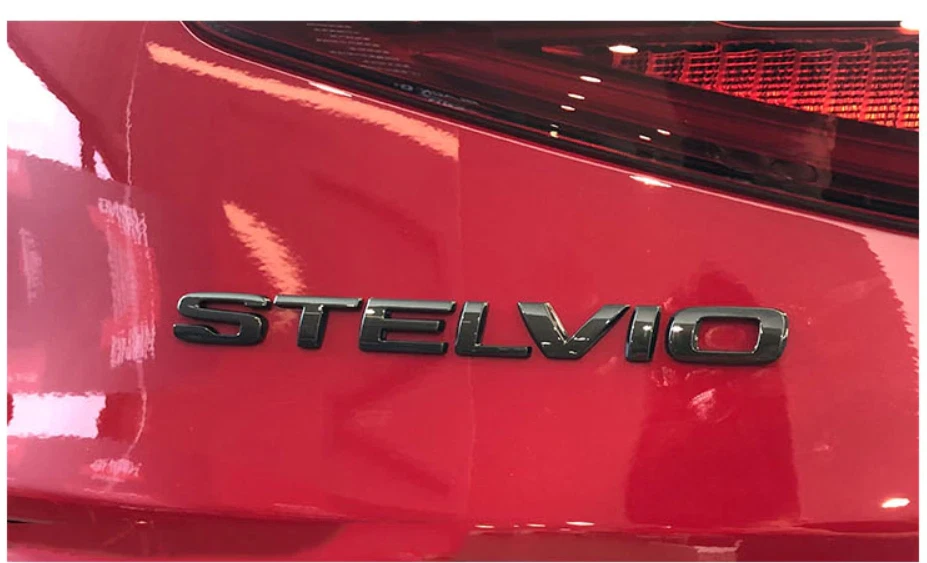 Alfa Romeo Stelvio Emblem Sticker Boot Trunk Rear Badge Black - Image 1 of 1