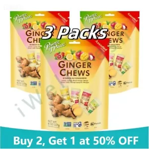Prince of Peace Ginger Chews, Assorted Flavors, Soft Sweets 8 oz (3 Packs) - Picture 1 of 2