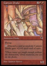 Canyon Drake  X (4) Tempest MTG Excellent/Near Mint (RG) 4RCards