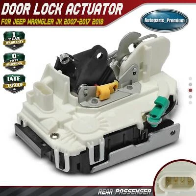 Actuador de bloqueo de puerta para Jeep Wrangler JK 2007-2017 2018 con bloqueo eléctrico trasero derecho Foto 1 de 4