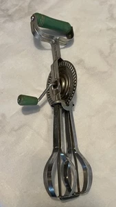 Vintage "Another Androck Product" Red Wooden Handle Hand Beater Mixer USA - Picture 1 of 5