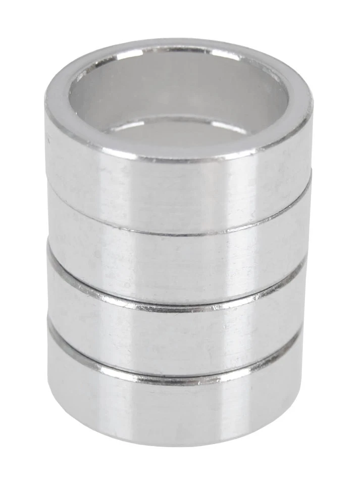 PORKCHOP BMX Bicycle MINI BMX ROAD MTB headset spacers 1" threadless (SET of 4) 10mm - SILVER