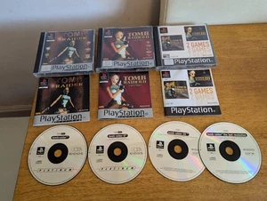 Tomb Raider 1 II 2 III 3 Revelation Bundle X4 Games PlayStation 1 PS1 - PAL - Picture 1 of 8