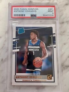 2020-21 Donruss Optic #151 Anthony Edwards Rated Rookie PSA 9 Mint RC