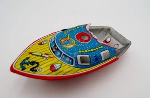 Vintage AT Japan Tin Litho Pop Pop Candle Boat Nomura Yonezawa - Picture 1 of 5