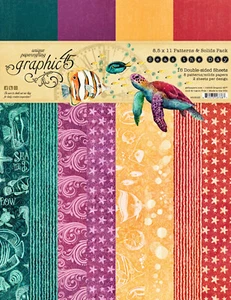 Graphic45 SEAS THE DAY 8,5 x 11 PAQUETE DE PAPEL scrapbooking (16) HOJAS - Imagen 1 de 9