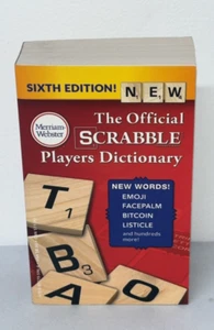 Das offizielle Scrabble Spielerwörterbuch, sechste Ausgabe Softback - Brandneu - Bild 1 von 4