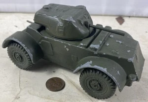 Vintage WW2 Dale Model Large Die-Cast Lead US Army Armored Tank Car - Picture 1 of 4