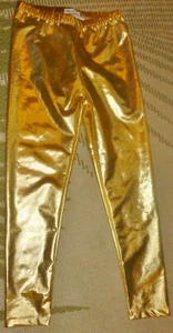 EPIC THREADS Girls Lg Shiny GOLD LEGGINGS/Pants Elastic Waist 24"-32" Inseam 23" - Picture 1 of 3