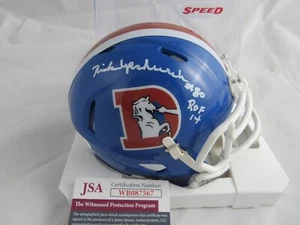 Rick Upchurch Denver Broncos Signed Autographed Throwback Speed Mini Helmet JSA - Imagen 1 de 3