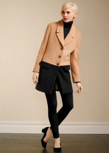 $289 NWT TALBOTS COLOR BLOCK WOOLEN COAT JACKET 16P PXL Petite XLarge (G68/G416) - Picture 1 of 7