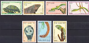 W CAMBODIA 0905-911 REPTILES - Picture 1 of 1