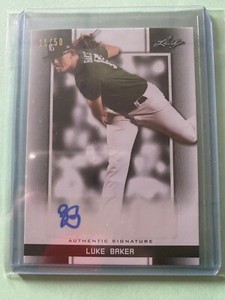 A7598 - 2019 Leaf Perfect Game National Showcase #BALB1 Luke Baker Auto/50
