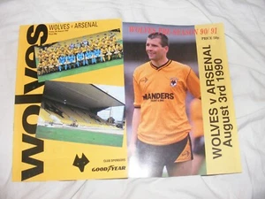 2 X Wolves V Arsenal Friendly 1990 AND 1992 - Picture 1 of 1