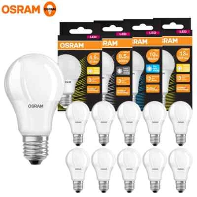 OSRAM LED 4.9W 8.5W 10W 13W E27 220V Frosted Bulbs 2700K 4000K 6500K Room Light - Image 1 of 4