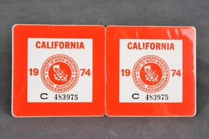 1974 California DMV Issued Boat Vessel Registration Sticker Tag Original Unused - Picture 1 of 2