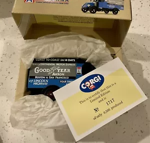 Corgi Limited Edition - MACK Goodyear Wingfoot Express Diecast New Old Stock ! - Picture 1 of 4