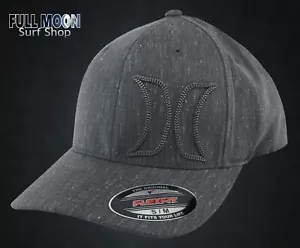 New Hurley Cove Flexfit Dark Gray Mens Cap Hat - Picture 1 of 4