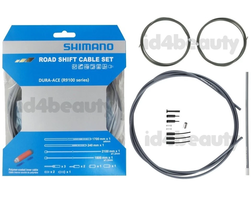 Juego de cables de cambio y carcasa Shimano Road Dura Ace R9100 gris recubiertos de polietileno nuevo en caja Foto 1 de 1
