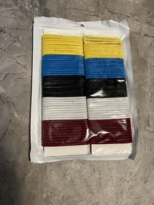 100 corbatas para el cabello multicolores amarillo azul negro rojo blanco tamaño regular - Imagen 1 de 3
