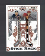 SERGEI FEDEROV ALEXANDER MOGILNY 2022 LEAF LUMBER HOCKEY #SR2-1 STICK RACK #4/20