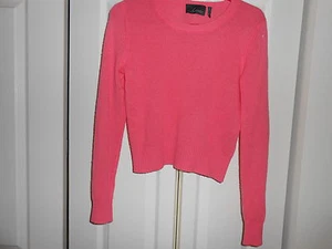 LINE--CORAL/PINK CASHMERE CREW NECK SWEATER---XS - Picture 1 of 2