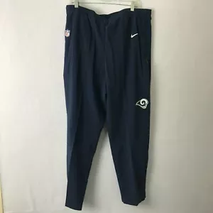 New LA Rams Nike Athletic Pants Men's Navy Blue Poly 3XL Stafford $80 - Picture 1 of 5