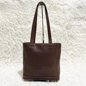 Old Coach USA Made Tote Bag Shoulder Bag Leather Mahogany 9305 Used Auth - Picture 1 of 11